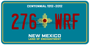 276WRF license plate in New Mexico