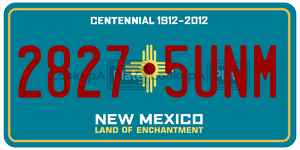 28275UNM  license plate in NM