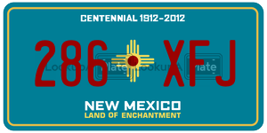 286XFJ  license plate in NM