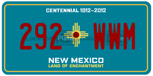292WWM  license plate in NM