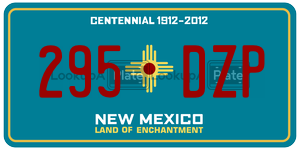 295DZP  license plate in NM
