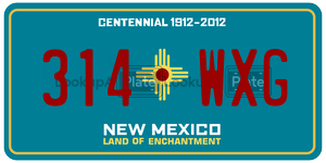 314WXG  license plate in NM