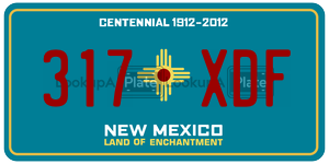 317XDF license plate in New Mexico