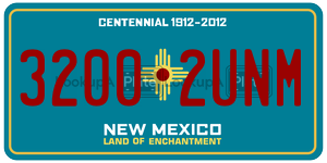 32002UNM  license plate in NM