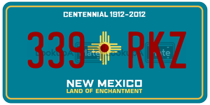 339RKZ  license plate in NM