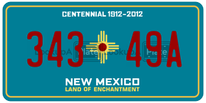 34349A  license plate in NM