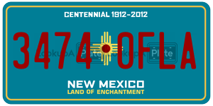 34740FLA  license plate in NM
