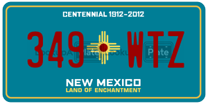 349WTZ  license plate in NM