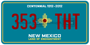 353THT  license plate in NM