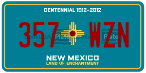 357WZN  license plate in NM