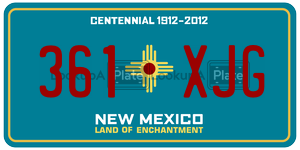 361XJG license plate in New Mexico