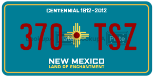 370TSZ license plate in New Mexico