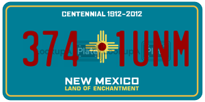 3741UNM  license plate in NM