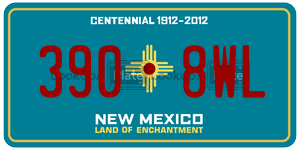 3908WL  license plate in NM