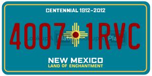 40071RVC  license plate in NM