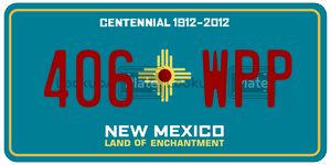 406WPP  license plate in NM