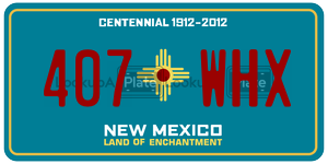 407WHX  license plate in NM