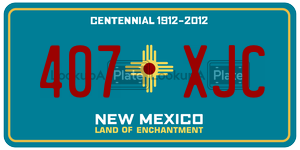 407XJC license plate in New Mexico