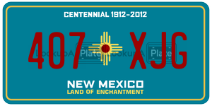 407XJG license plate in New Mexico