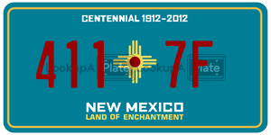 4117F license plate in New Mexico