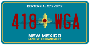 418WGA  license plate in NM