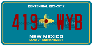419WYB  license plate in NM