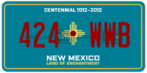 424WWB  license plate in NM
