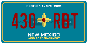 430RBT license plate in New Mexico