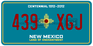 439XGJ license plate in New Mexico