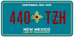 440TZH  license plate in NM