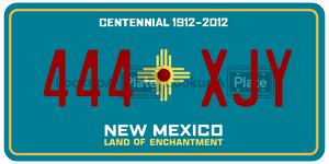 444XJY  license plate in NM