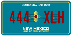 444XLH  license plate in NM