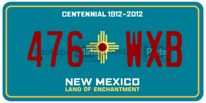 476WXB  license plate in NM
