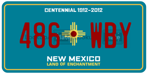 486WBY  license plate in NM