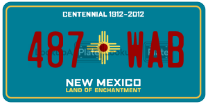 487WAB  license plate in NM