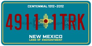 49111TRK  license plate in NM