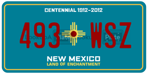 493WSZ license plate in New Mexico