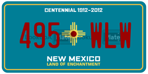 495WLW  license plate in NM
