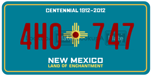 4H0747  license plate in NM