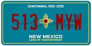 513MYW  license plate in NM