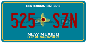 525SZN  license plate in NM