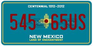 54565US  license plate in NM