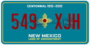 549XJH  license plate in NM