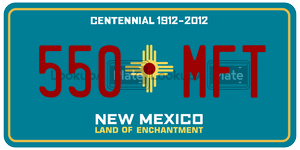 550MFT  license plate in NM