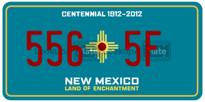 5565F  license plate in NM