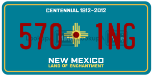 5701NG  license plate in NM