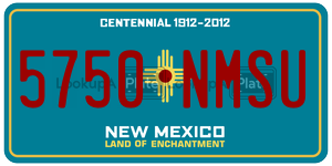 5750NMSU license plate in New Mexico