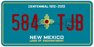 584TJB  license plate in NM