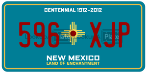 596XJP  license plate in NM
