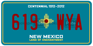 619WYA  license plate in NM